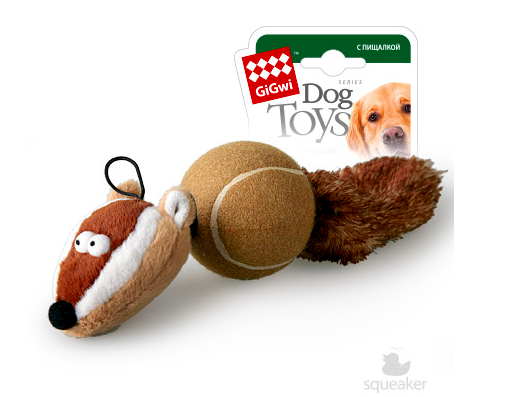 Gigwi Dog Toys  Барсук с 2мя пищалками теннис