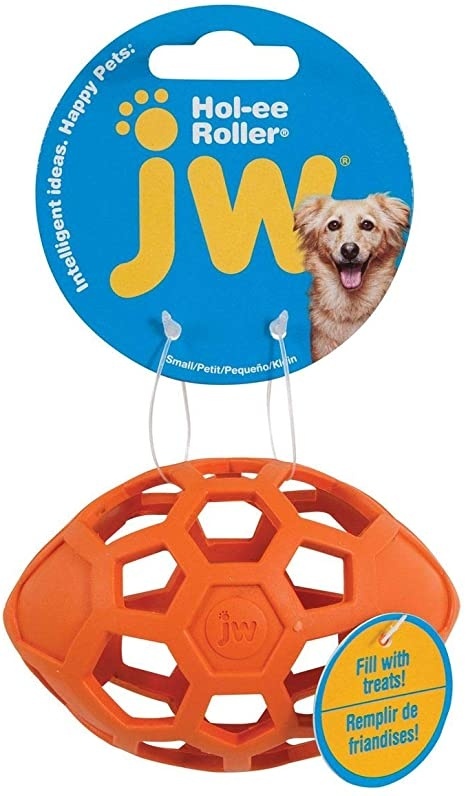 JW Игрушка д/собак - Яйцо сетчатое, контейнер для лакомства, маленькая, резина (10 см)